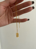 中國(guó)黃金（CHINA GOLD）黃金項(xiàng)鏈女士足金暴富小金磚送老婆生日禮物媽媽 【加重版】約5.2g 曬單實(shí)拍圖