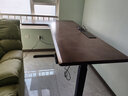 實(shí)木電動(dòng)升降桌電腦桌書(shū)桌學(xué)生家用辦公桌電競桌可升降桌子工作臺 左轉角/T腿胡桃色實(shí)木臺面 160*110cm【升級雙電機】 曬單實(shí)拍圖