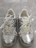 三棲虎小眾輕洋氣小個(gè)子內增高德訓鞋真皮蕾絲休閑運動(dòng)鞋 銀灰色 37 曬單實(shí)拍圖