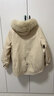 皮爾卡丹（pierre cardin）派克服女冬2025新款加厚獺兔毛內膽可拆卸短款小個(gè)子顯瘦皮草外套 米白色 (百搭) S (85斤-115斤) 曬單實(shí)拍圖