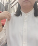 朗姿法式通勤設計感白色氣質(zhì)長(cháng)袖立領(lǐng)襯衫內搭上衣2025年秋季新款 米白色2 M 曬單實(shí)拍圖
