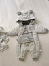 迪士尼（Disney）嬰兒羽絨服小熊連體衣服冬季裝新款男女寶寶外出穿保暖加厚白鴨絨 灰綠色 偏大 cm 66 曬單實拍圖