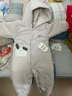 童泰秋冬1-18月嬰兒衣服男女連帽連體衣TS33D614-DS 灰色 80cm 曬單實(shí)拍圖