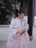 班喜迪女童連衣裙兒童漢服冬裝2025新款寶寶公主裙周歲禮服秋冬國風(fēng)裙子 粉色 120 cm 曬單實(shí)拍圖