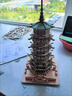 應縣木塔 古建筑木制拼裝模型3d立體拼圖兒童手工diy制作玩具 山西應縣木塔 贈膠水和燈 曬單實(shí)拍圖