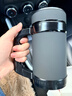 富光辦公保溫杯商務(wù)水杯子帶把手帶濾網(wǎng)茶杯304不銹鋼水杯壺黑色500ml 曬單實(shí)拍圖