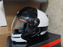 AVA JET摩托車(chē)頭盔男3C認證街盔機車(chē)女雙鏡片拆卸四分之三半盔冬季 版畫(huà)盔+帽檐下巴【顏色備注】 特大-XL碼【適合頭圍60-61cm】 曬單實(shí)拍圖
