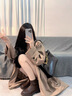 斤慕秋冬馬丁靴軟皮女英倫風(fēng)厚底棕色百搭短靴彈力靴單靴瘦瘦靴女 棕色馬丁靴【37碼】 曬單實拍圖