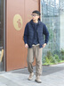 beanpole90%鵝絨  濱波秋冬男針織袖拼接工裝風輕量羽絨服 藍色 L 180/96A 曬單實拍圖