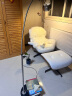 艺术女神 单人沙发 Eames伊姆斯躺椅设计师单椅真皮北欧沙发椅子单人可躺 [定制米白色,头层真皮]躺椅+脚踏 胡桃木色背板 实拍图