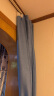 金蝉现代简约日式成品窗帘布客厅卧室全遮光窗帘挂钩式星蓝色 300*270 实拍图