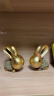 福美林（FUMEILIN）欧式客厅家居装饰品创意电视柜酒柜抽象工艺品摆件雕塑艺术品礼品 金色兔子一对 实拍图