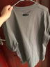 Mr.Bu布先生廓形長(cháng)絨棉字母印花純色短袖T恤男春夏新款 海鷗灰 M (170) 曬單實(shí)拍圖