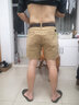 季言潮奢短褲夏天男潮牌帥氣 美式休閑4分短褲男不過(guò)膝純棉三分褲男款 卡其色 32 曬單實(shí)拍圖