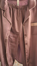 軒靚睡衣女士春秋款仿真絲綢夏季長(cháng)袖冰絲家居服套裝  61952霧紫 XL 曬單實(shí)拍圖