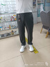 啄木鳥夏季薄款冰絲休閑褲男士新款涼感速干寬松高彈商務(wù)直筒長褲子男 深灰色 32 （125-140斤） 曬單實拍圖