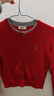 森馬（Semir）騏驥紅色毛衣女圓領(lǐng)刺繡含羊毛毛衫25冬親膚柔暖上衣109725106001 曬單實(shí)拍圖