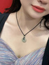 喜福康和田玉吊墜平安扣項(xiàng)鏈男女款本命年玉佩掛件新疆玉石玉墜情侶一對 寶寶款【18MM平安扣-金絲線】 曬單實(shí)拍圖