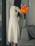 自巧（ZIQIAO）小個(gè)子設計感法式氣質(zhì)吊帶連衣裙女2023夏季新款黑色長(cháng)裙 米杏色 S (3碼) 曬單實(shí)拍圖