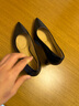 千百度【靜音系列】女鞋秋新時(shí)裝單鞋異形跟職業(yè)高跟通勤大碼 黑色 35 曬單實(shí)拍圖