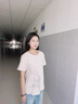 TKSY夏季小衫中國風(fēng)文藝復(fù)古棉麻上衣短袖圓領(lǐng)寬松大女碼休閑亞麻T恤 淡粉色 M【90-120斤】 曬單實(shí)拍圖