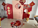 樂睦唯（L'AMAVO）寶寶周歲生日布置一周歲生日布置抓周用品女寶周歲生日布置背景板 【定制+順豐】聰明伶俐（抓周26件套） KT板+抓周26件套+地毯+啟智鑼+手足印框 曬單實(shí)拍圖