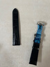 天梭杜魯爾手表帶 男真皮適用T099408表鏈T099407 T068427風(fēng)度系列T127407A 黑皮黑線-蝴蝶扣銀色 21-18mm 曬單實(shí)拍圖