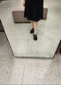 啄木鳥真皮樂福鞋女單鞋2025年春秋款厚底增高單鞋一腳蹬時(shí)尚軟底小皮鞋 黑色 37 曬單實(shí)拍圖