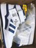 阿迪達斯 （adidas）休閑鞋男鞋女鞋秋季新款運動(dòng)鞋三葉草魔術(shù)貼高幫板鞋FY4976 FY4976白藍 40 曬單實(shí)拍圖