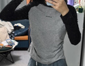 森馬（Semir）[商場同款]長袖T恤女短款修身收腰2025吸濕速干秋裝101525101002 曬單實拍圖
