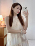 LISCN掛脖連衣裙蝴蝶結(jié)暈染無袖仙女裙海邊度假長(zhǎng)裙法式氣質(zhì)高級(jí)感長(zhǎng)裙 暈染花色 M 曬單實(shí)拍圖