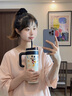 亥格爾巨無霸保溫杯大容量草莓熊冰霸杯吸管水杯冬潮流便攜可愛學(xué)生水壺 米奇【316不銹鋼】 1300ml 曬單實拍圖