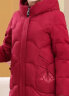 鸭鸭（YAYA） 奶奶冬装羽绒服女中老年女装加厚外套老人保暖防寒衣服QC 紫红色 2XL 建议115-130斤 实拍图