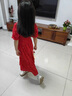 G.DUCKKIDS小黃鴨童裝女童連衣裙夏季洋氣兒童裙子中大童女孩夏裝時(shí)尚公主裙 小碎花裙紅色 130 尺碼7~8歲【120-130cm】 曬單實(shí)拍圖