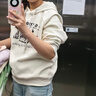 森馬（Semir）地理系列衛(wèi)衣女冬季圖案插肩袖加絨連帽上衣101724116010 曬單實拍圖