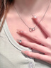 憶瑾S999純銀心心相扣項鏈女生輕奢小眾鎖骨鏈甜美愛(ài)心送閨蜜生日禮物 【精美禮盒】999足銀-心心相扣 曬單實(shí)拍圖