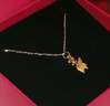 中國(guó)黃金（CHINA GOLD）黃金項(xiàng)鏈女士足金小金魚(yú)吊墜七夕情人節(jié)禮物送女友老婆 足金小金魚(yú)吊墜約0.5g*配銀鏈 曬單實(shí)拍圖