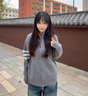 nasawassup2025秋冬季開(kāi)衫毛衣男士夾克衛衣日系潮流寬松休閑針織衫外套上衣 精紡灰 XL  140-160斤 曬單實(shí)拍圖