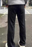 秋冬季休閑運動(dòng)褲加絨加厚衛褲潮流美式直筒長(cháng)褲百搭寬松休閑褲子 直筒褲黑色 常規 【清倉特價(jià)】 XL 【重磅高質(zhì)量款】 曬單實(shí)拍圖