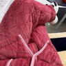 芬騰睡衣女冬季珊瑚絨加厚加絨三層夾棉新品冬天中年媽媽家居服可外穿 暗紅2480017 XL【170/建議130-145斤】 曬單實(shí)拍圖
