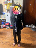 羅蒙兒童西裝馬甲套裝男童英倫風主持人禮服花童男孩表演服 黑色 110 曬單實拍圖