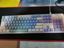 红龙（REDRAGON）KS104-B 机械键盘 有线键盘 全键热插拔PBT键帽104键游戏办公键盘RGB背光 海之盐-火红轴 实拍图