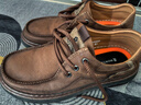 夢(mèng)特嬌輕奢復古經(jīng)典工裝男鞋 秋冬磨砂頭層牛皮休閑皮鞋 厚底增高鞋子 棕色 42 曬單實(shí)拍圖