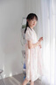 FNJ KIDS童裝女童旗袍連衣裙2025夏季中國風中大童雪紡碎花公主裙子 粉色 150 (建議身高140-150cm) 曬單實拍圖