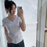 山朵棉黑色v領(lǐng)t恤女短袖春夏季大領(lǐng)口百搭修身正肩打底上衣潮2024年新款 白色 L 【推薦96-108斤】 曬單實(shí)拍圖