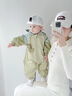 G.DUCKKIDS小黃鴨童裝嬰兒連體衣春秋季新生兒衣服秋裝男寶寶外出服秋季爬服 綠色 80cm 80尺碼建議9-12個(gè)月cm 曬單實(shí)拍圖