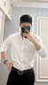長袖襯衫男純色職場商務休閑職業(yè)正裝男士婚禮伴郎襯衣簡約上衣服 黑色加絨 3XL 曬單實拍圖