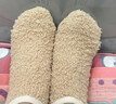 地板襪秋冬保暖防滑男女士通用加絨加厚居家月子襪老年人暖腳襪套 卡其色【可穿35-44碼】 曬單實(shí)拍圖