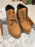 添柏嵐（Timberland）【保稅直發(fā)】男靴戶(hù)外鞋防水潮靴中幫黃靴23061W寬版 小麥色WHEAT NUBUCK 41.5 (US8) 曬單實(shí)拍圖
