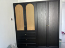 巖氏木業(yè)復古風(fēng)黑色衣柜藤編門(mén)家用臥室小戶(hù)型公主房實(shí)木ENF美式法式衣櫥 四門(mén)衣柜(1.8米長(cháng)-2.0米高) 曬單實(shí)拍圖